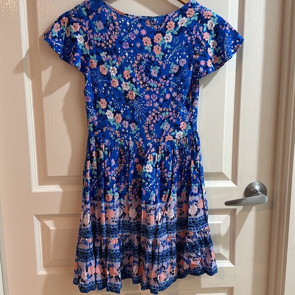 Shareen casual blue floral mini dress size 8 - Picture 7 of 10